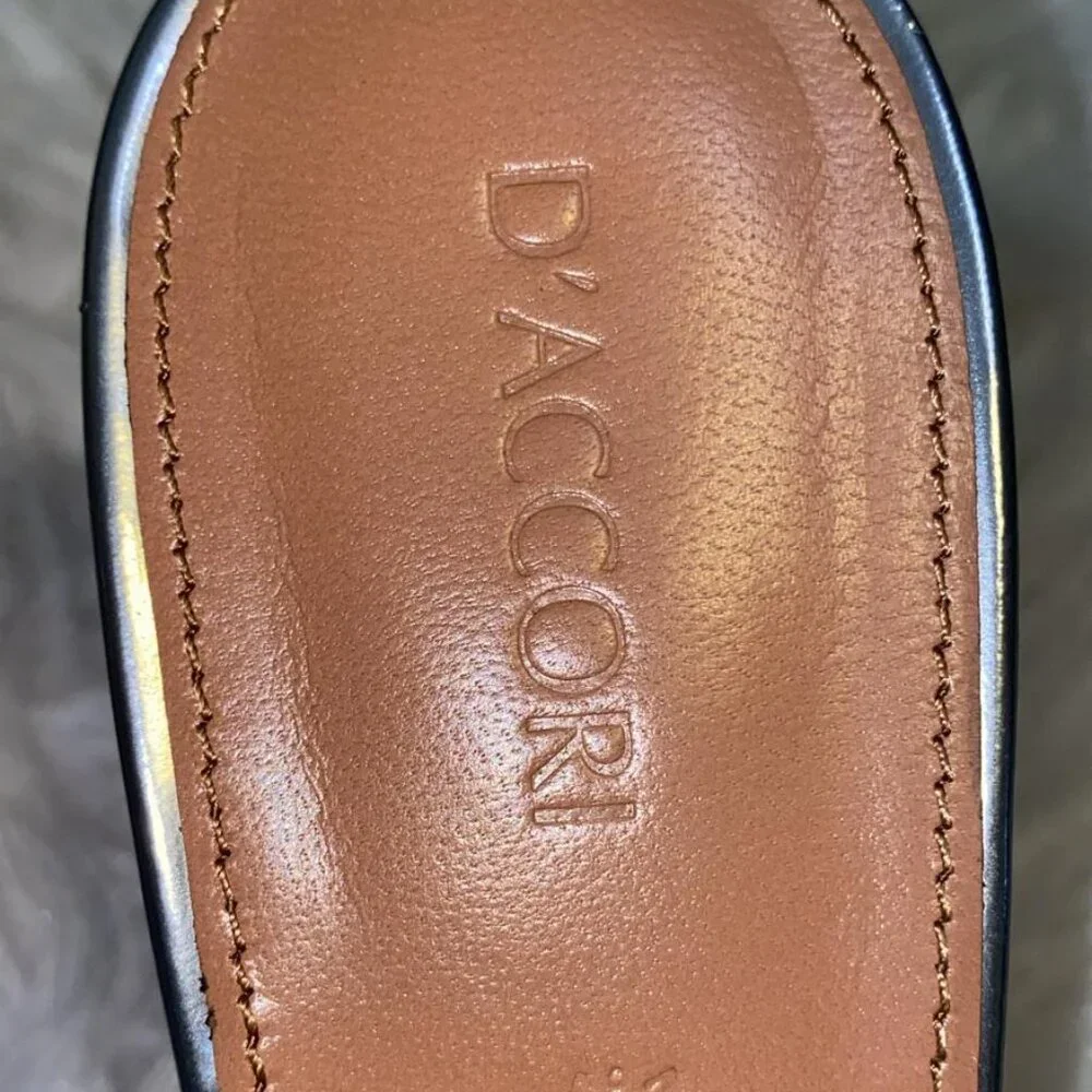 D'Accori Women's Silver Lust Slip-On Mule Heel Shoe - Picture 8 of 8